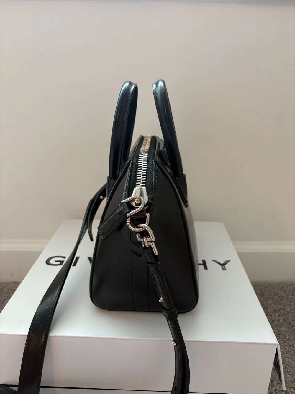 Givenchy Black Antigona Mini Satchel with Detachable Strap